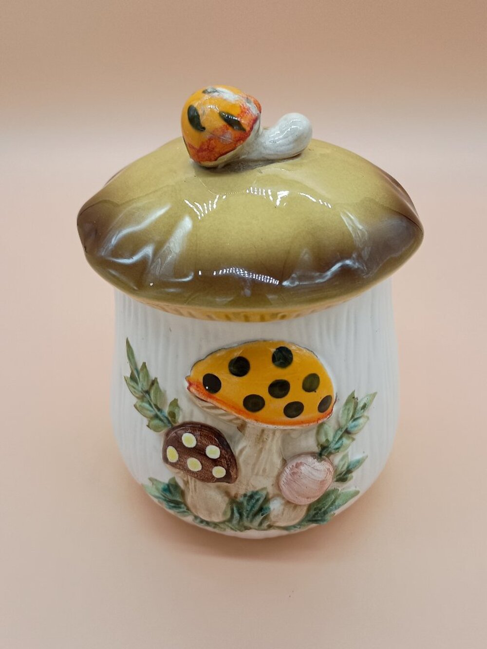 Merry Mushroom Canister Vintage 1978 Sears 6" Tall Japan Cottaegcore READ